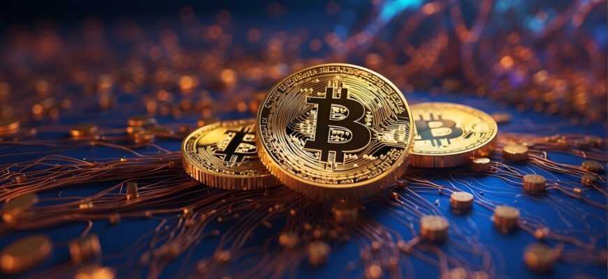 bitcoin, circuit board, cryptocurrency